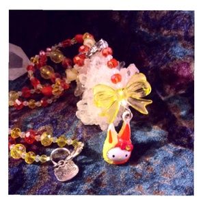 Hello Kitty necklace Crab claw necklace